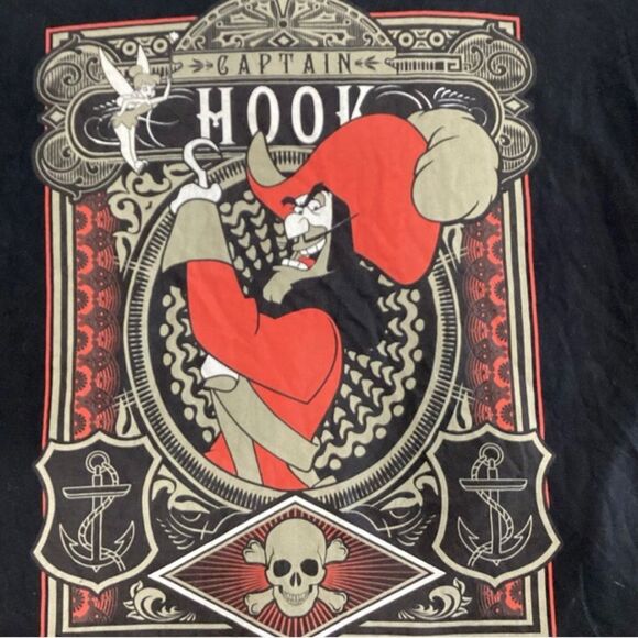 Disney Captain Hook Men’s Size Large Graphic Black T-Shirt - Picture 5 of 9